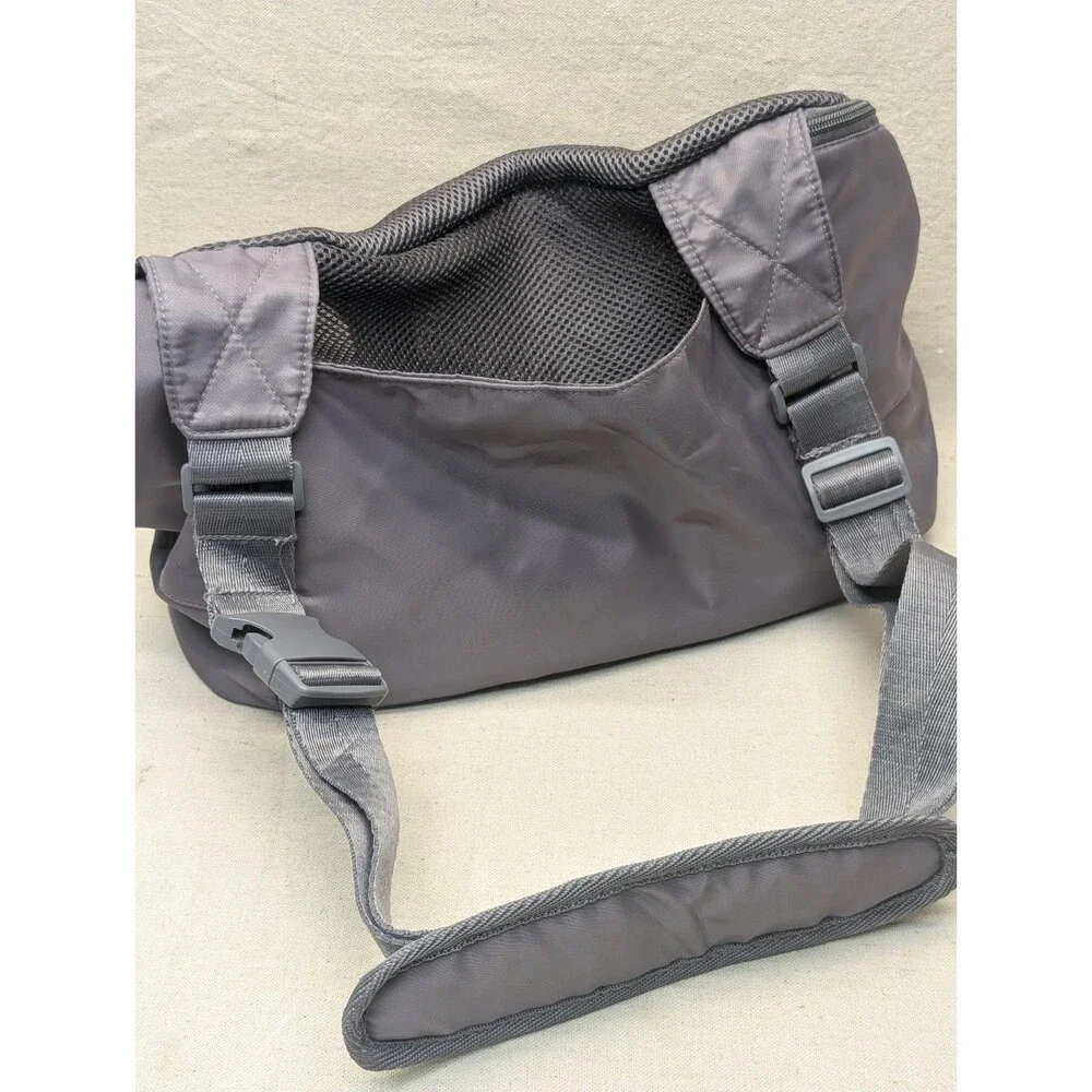 Top Paw Small Pet Carrier Gray Adjustable Strap With Side Open Storage *No Dog*